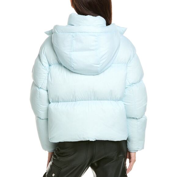 MACKAGE Women's Tessy Light Blue Drawcord Hem Pockets Duck Down Jacket Size XS - Picture 2 of 10